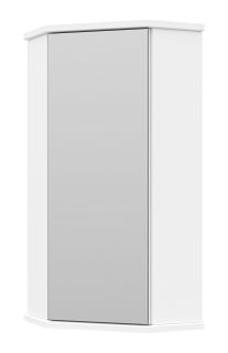 Зеркальный шкаф Misty Лилия угловой 34см белый